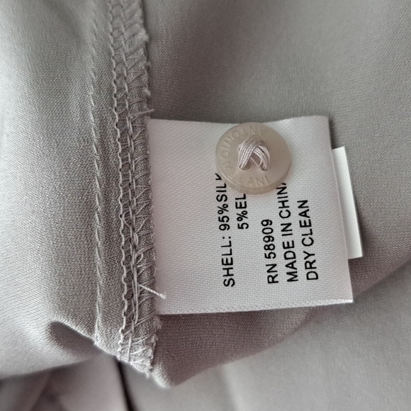 Antonio Melani Yana Button Front Point Collar  Stretch Silk Charmeuse Blouse - Picture 8 of 8